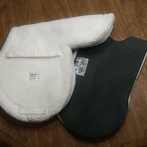 Fleece saddle pad and Cashel Cushion half pad